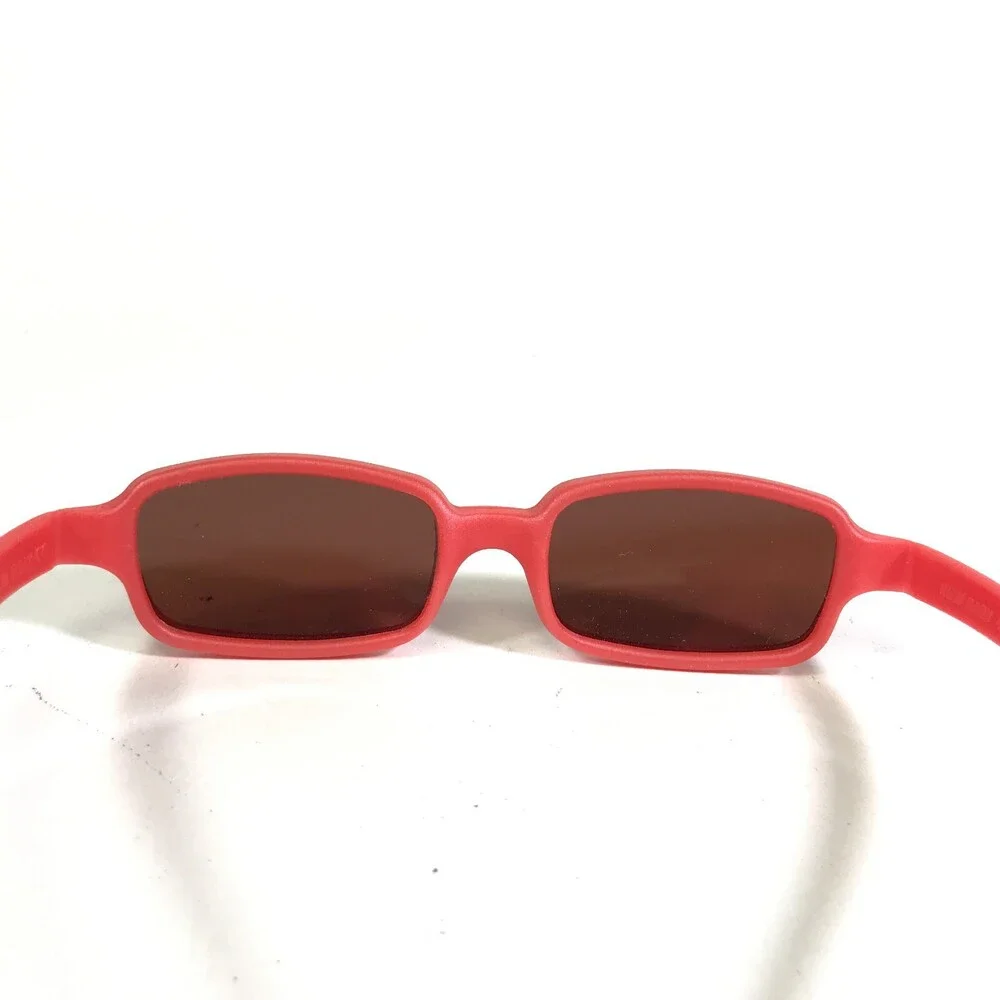 Miraflex Sunglasses NEW BABY 2 Red Rectangular Frames with Red Lenses 42-14-120